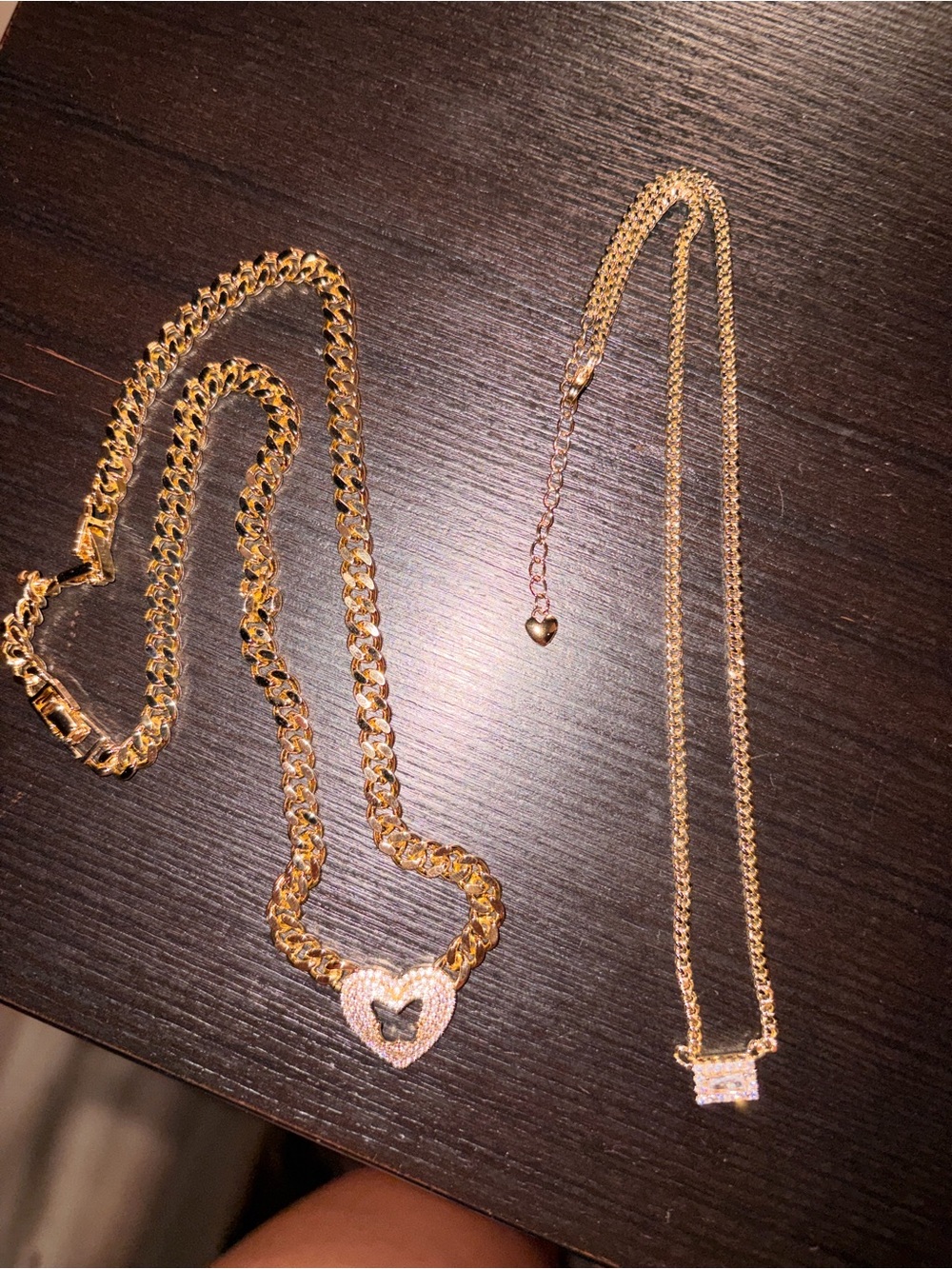 Gold Heart Pendant Necklace - Women Jewelry
